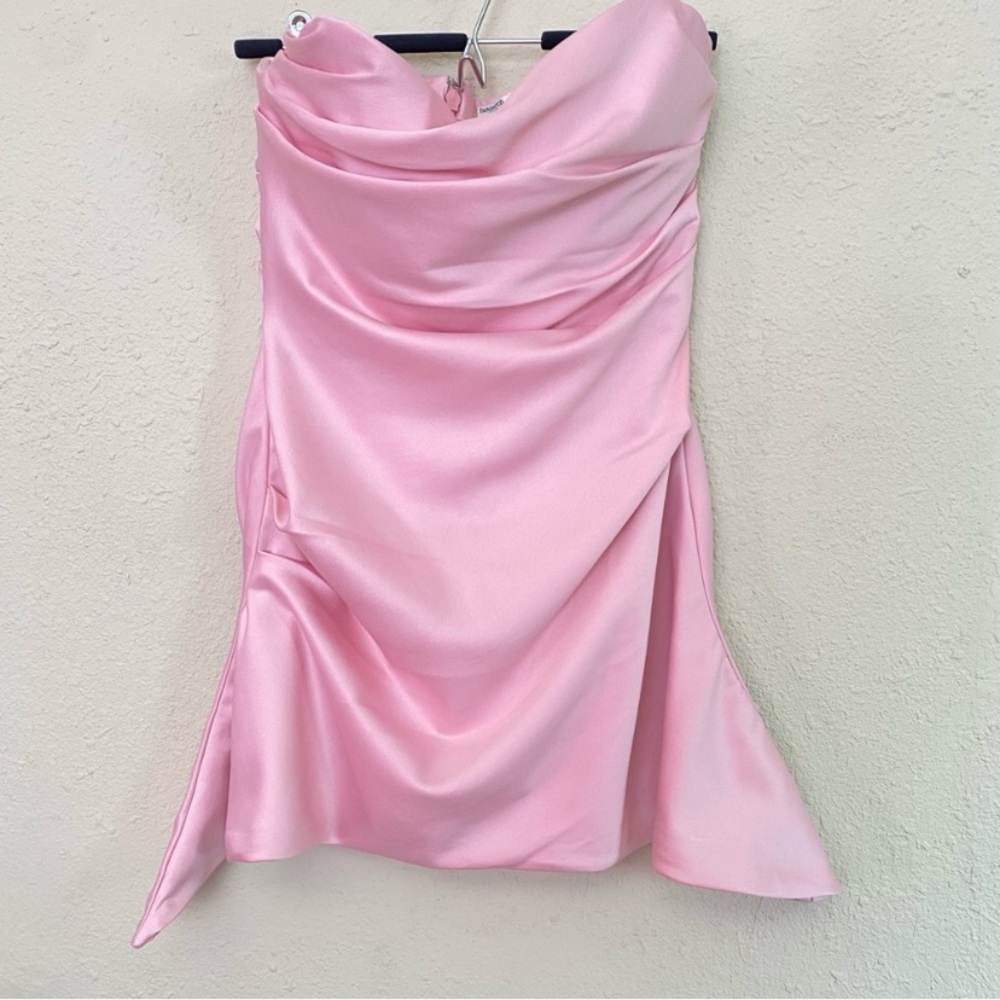 HOUSE OF CB 'Jasmine' Rose Pink Draped Strapless Corset Dress NWOT size XS - Picture 4 of 16